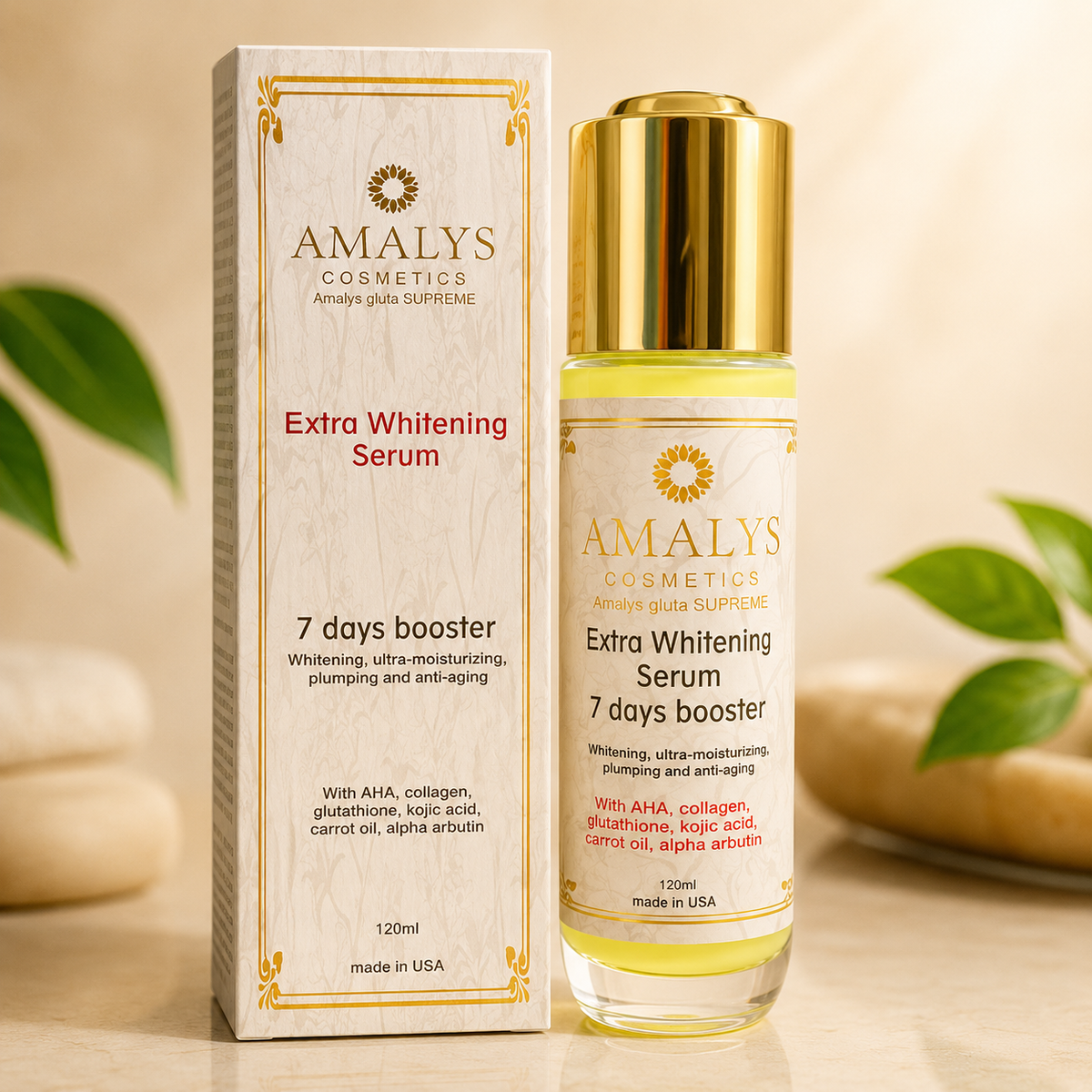 Amalys Cosmetics Extra Whitening Serum 7 Days Booster – 120ml