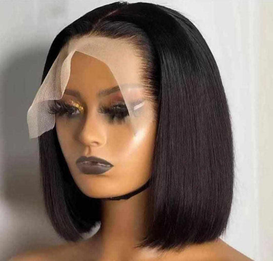 12 inch  lace frontal short  bob wig, virgin hair.