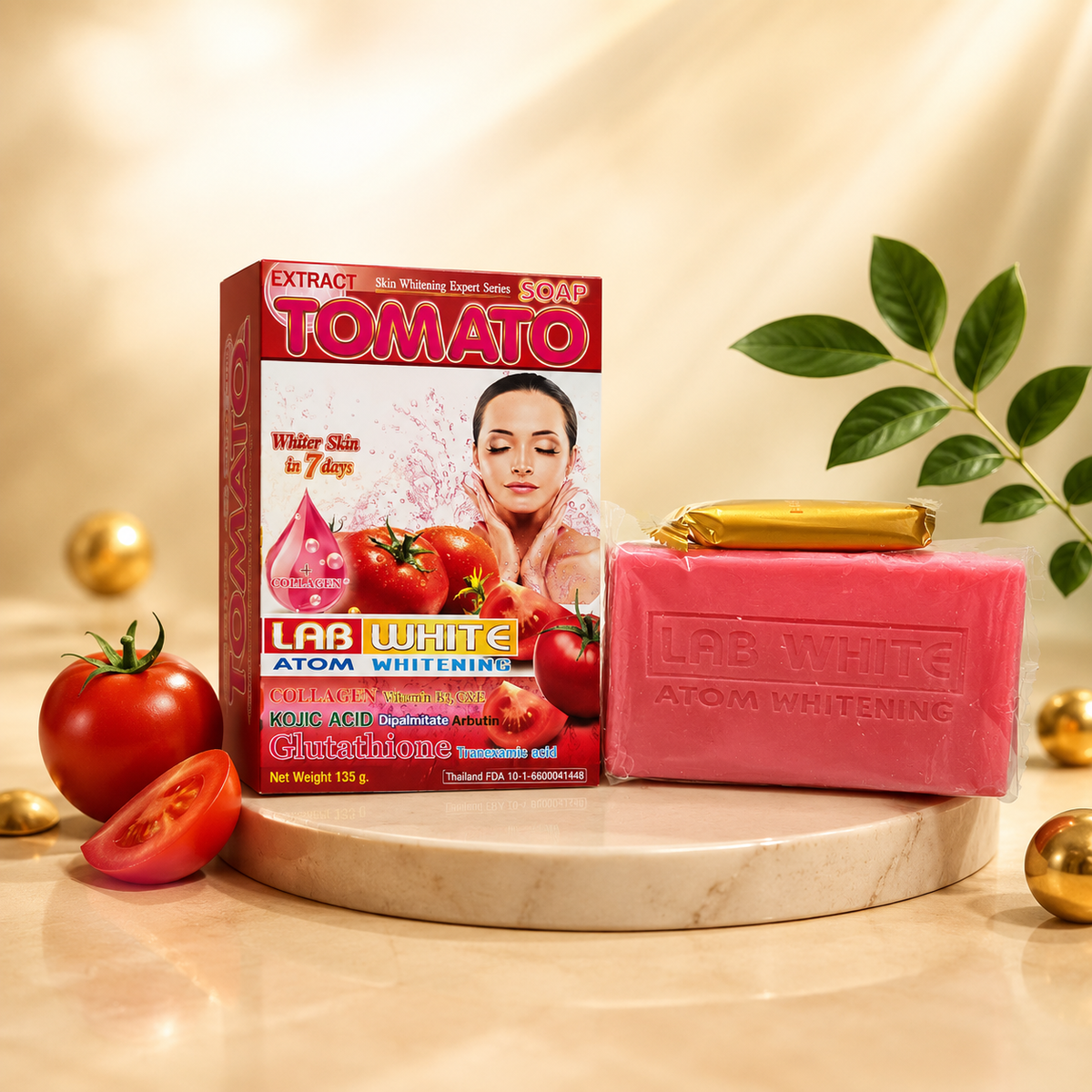 Lab White Atom Whitening Tomato Extract Soap