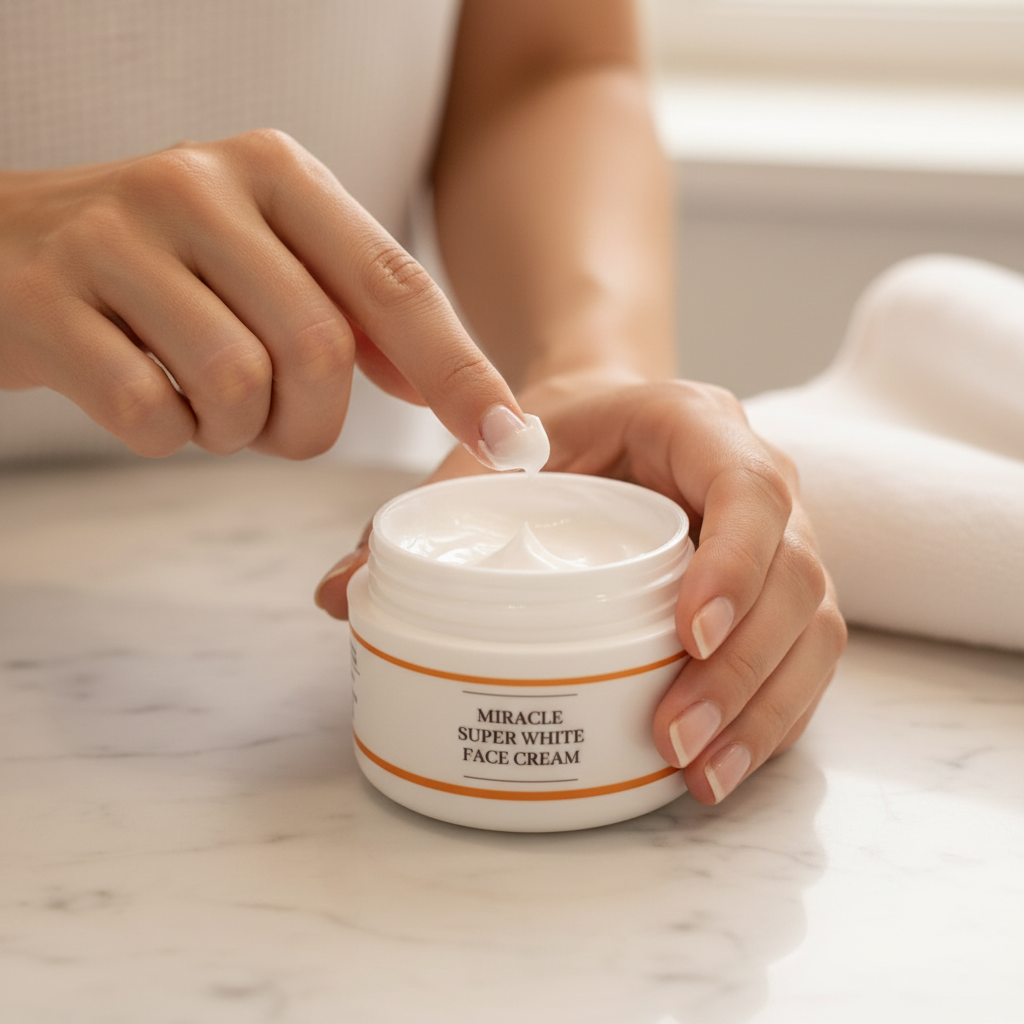 Miracle Face Cream — Application réaliste Image
