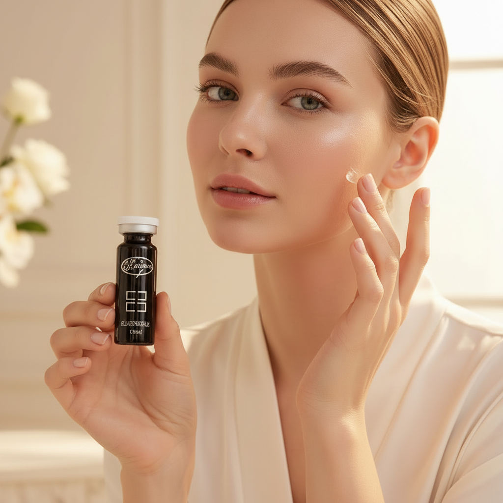 Radiance Blanchisseur – Zoom Femme & Produit