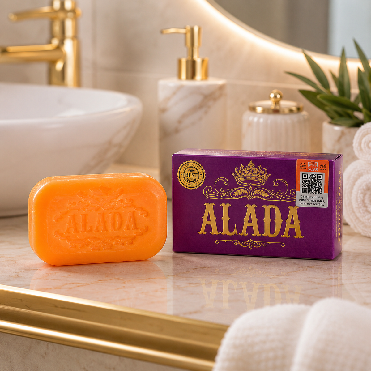 Alada Whitening Soap Natural Brightening Extract, Face & Body, 160g
